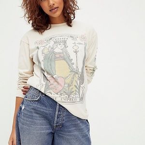 Free People Daydreamer LA Empress Tarot Long Sleeve T-shirt Tarot Card Top